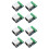 8PCS RJ45 Ethernet Female Socket Connector Breakout Board,2.54mm Connector Board Shielded Network Adapter Terminal 1