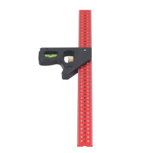 Adjustable Sliding Ruler Aluminum Alloy 40cm 90/45 Degree Angles