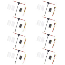 8PCS ELRS Receiver 2.4GHz ExpressLRS Receiver CRSF with T-Type Antenna for RC FPV Traversing Drones Parts