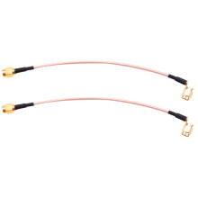 2pcs 6 inch SMA Male to SMA Right Angle Male Plug Jumper Pigtail Cable RG316