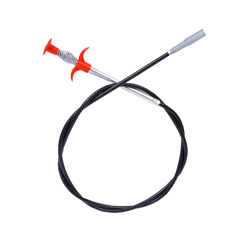 Red Drain Dredging Tool Four Claw Flexible Drain Cleaner Snake 3062324912596