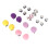 18pcs Decorative Shoe Clips Rhinestone Rabbit Fur 13