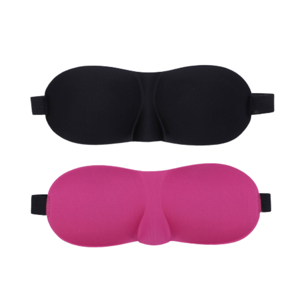 Vaguelly 2Pcs 3D Sleeping Eyeshade Breathable Adjustable Eye Mask For Men Women