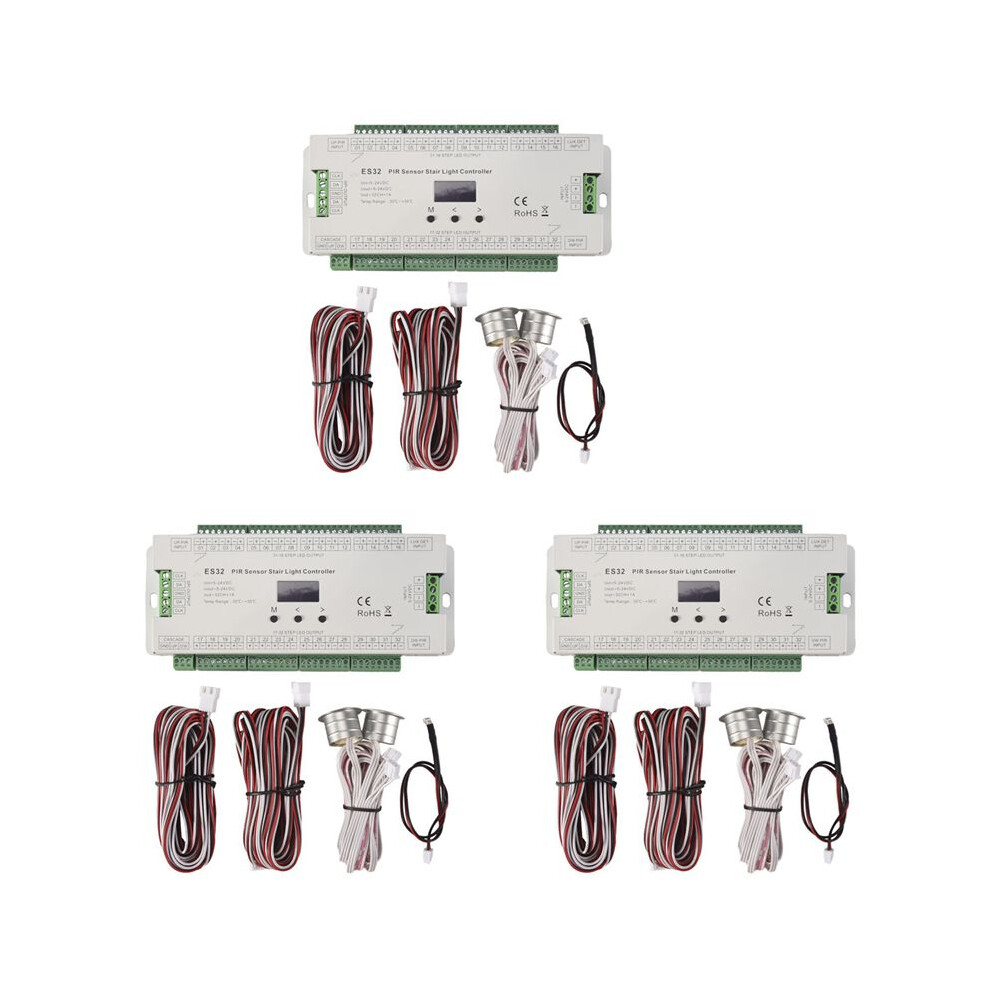 3X 32Ch Es32 Pir Sensor Stair Light Controller Human Body Infrared Inductive Stair Lamp Control For Single Color 6031250816459