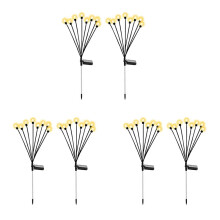 Luzes Solares Do Jardim, Luzes Atualizadas Do Vaga-Lume 8LED Solares Ao Ar Livre À Prova D'ÁGua, DecoraçãO de Luzes Oscilantes, Branco Quente 6PCS