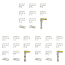 3 Set Conector COB de 8 mm Conector de Esquina/en Forma de L de 8 Piezas, Conectores Sin Espacios de 2 Piezas para Tiras de Luces LED COB, NO para