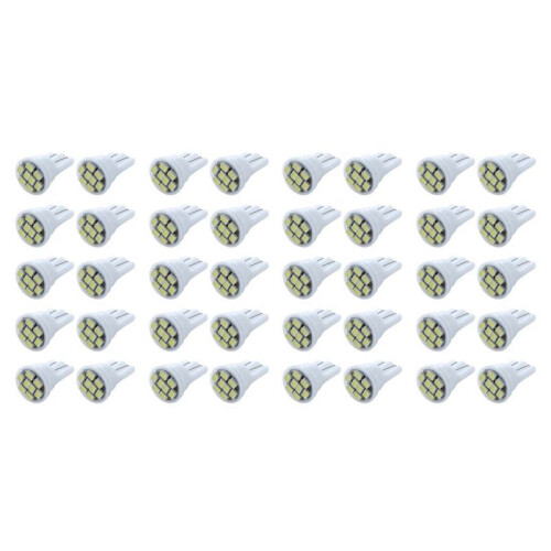 40X T10 194 168 Lamp Bulb 8 LED White for Car