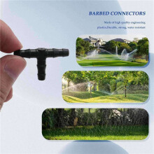 Drip Irrigation Barbed Connectors, Universal Barbed Tee Fittings 800Pcs, Fits 1/4 Inch Drip Tubing (4/7mm Tee Pipe)