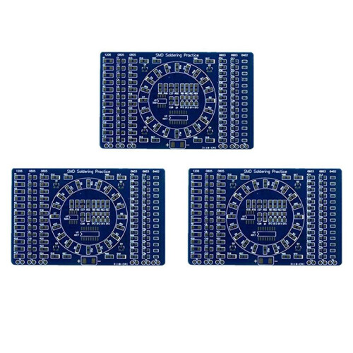 3X Rotating LED SMD NE555 Soldering Practice Board DIY Kit Fanny Skill Training DIY Kit Electronic PCB Board Module Suit