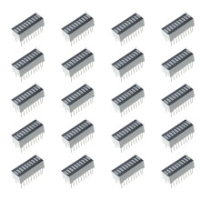 20-Piece 10-Segment Bar Graph Shows Red Digital LED Light Bar