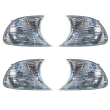 2X Clear Signal Blinker Corner Parking Light Lamp for E46 3 Series Coupe 1999-2001 63126904307 63126904308