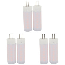 6 Pcs 3W 230 Lm G4 Led Mais Lumieres 36 Leds Smd 2835 Effet de Flamme Blanc Chaud  12V (Blanc Chaud, Dc12V)