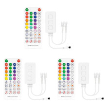 3X SP611E WS2812B WS2811 Music LED Strip Controller IR38 Keys Remote APP för Adresserbar LED-Belysning DC5V-24V