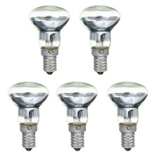 Replacement Lava Lamp E14 R39 30W Spotlight Screw in Light Bulb Clear Reflector Spot Light Bulbs Lava Incandescent 5Pcs