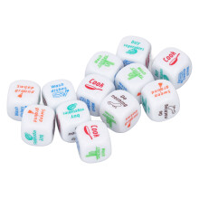 Housework Dice Toy 12pcs - Family Role Playing Chore Game for Couples & Kids