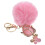 Modischer Schlüsselanhänger Pink Mit Pelzball - 9
