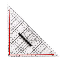30CM Drawing Triangle Ruler Multi-Function Drawing Design Ruler with Handle Protractor Measurement Ruler