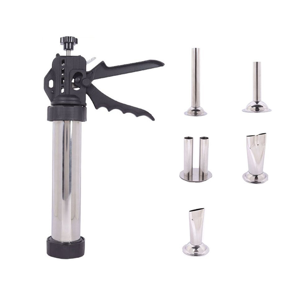 Semoic Manual Enema Stainless Steel Beef Jerky Making Tools Banger Stuffer Jerky Maker Perfect For Homemade Jerky And Banger
