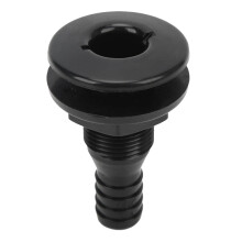 Boots-Wasserablauf-Speiserohr ABS 3/4 Zoll Schwarz Durch Rumpfverbinder, Schlauchkupplung, Ablaufauslass, Ersatz-Hardware