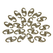 10 Pcs Petit mousqueton bouton-pression Metal Pratique de Sports de plein air En forme de 8 + Boucle d'escalade en plastique Clip de Crochet de