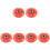 3 Paar 8mm Dia 608ZZ Lager Inline Roller Skating Skate Rad Rot 1