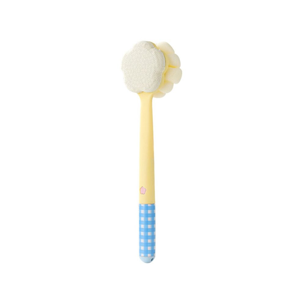 Photos - Shower Gel Dopamine Flower Bath Brush Long Handle with Foot Grinder Shower Body Dual-Sided Back Scrubber Bath Cloth Type