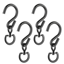 4 Pcs Swivel Plant Hanger Pots Hooks Heavy Duty Hanging Plant Hook 360 Degrees Swivel Metal Hooks for Indoor and Outdoor