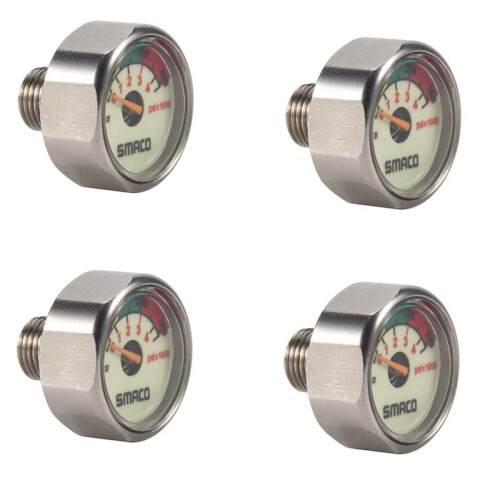 4X SMACO M10 Duikuitrusting Duiken Ponyfles  Zuurstofcilinder Duikuitrusting Manometer