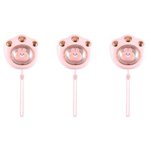 3X Calentador de Manos Portátil 2400Mah Banco de Energía de Carga USB Calentador de Manos Recargable para Invierno Senderismo Al Aire Libre Rosa