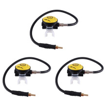 3X Scuba Duiken Duiker Regulator Duiken Snorkelbuis Snorkeluitrusting Drukregelaar 2E Duik Duikregelaar-Geel