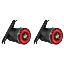 2X Bromsinduktion Cykel Bakljus Cykel Sadelstolpe Sadel Bakljus Vattentät USB Laddning Cykling Baklykta