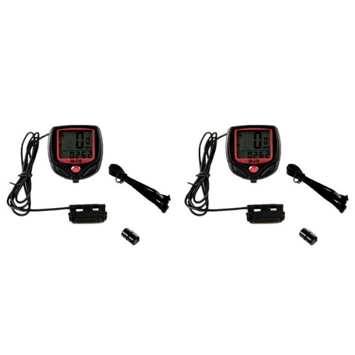 2X Waterproof Bike Computer Bicycle Meter Odometer Speedometer LCD Display Cycling Computer Velocimetro Wired Stopwatch