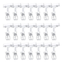 60 Clips de Plástico para Sujetar Carteles, Letreros de Precios Giratorios, Clips de Precio para Estanterías, para Mercancía y Tarjetas de Venta