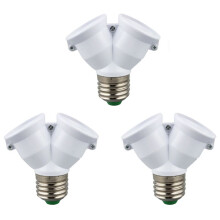 3X E27 to E27 Light Lamp Bulb Socket 2 Splitter Converter