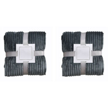 2X Flanell Vlies Decke für das Sofa und Weiche Decke Schöne Einfarbige FarbeTagesdecke Plüsch Decke Bezug für Bett Geschenk,H