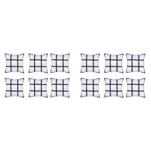 12 Stuks Sublimatie Paneel Kussensloop DIY Polyester Kussenhoes 9 Foto Warmte-Overdracht Afdrukken Gooien Kussensloop,S