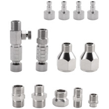 15Pcs Set di Adattatori per Aerografo Kit Adattatore di Scollegamento un Sgancio Rapido per Aerografo Set di Connettori di Montaggio Connettore