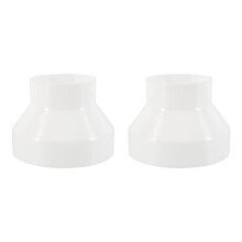 2 Pcs 6 to 4 Inch Duct Reducer Increaser ABS Air Duct Adapter Duct Fan or Dryer Vent Adapter HAVC Pipe Connector, White