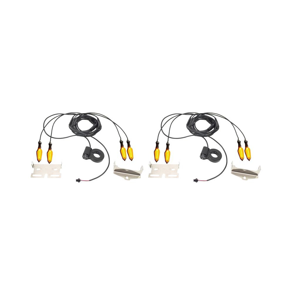 2X Electric Bicycle Ebike Turn Signal 36V 48V 52V 72V Waterproof Cable Led Flashing V04-36-72V 4711115001016