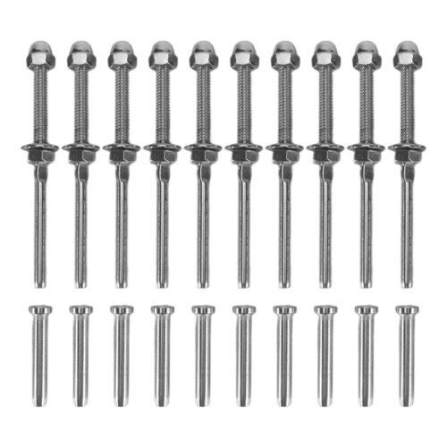 Threaded Boulon Et Pédale Kit De Garde-Corps De Câble À Boule, 0,32 Cm