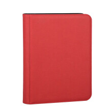 9 Pockets Game Card Book Card Side Loading Binder Game Zipper Card Album Fixed Pockets Pages with 360 Pockets Red