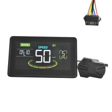 H6C E-Bike LCD-Display MessgeräT 24V-60V E-Scooter LCD-Panel Farbbildschirm mit USB UART für E-Bike (SM 6PIN)