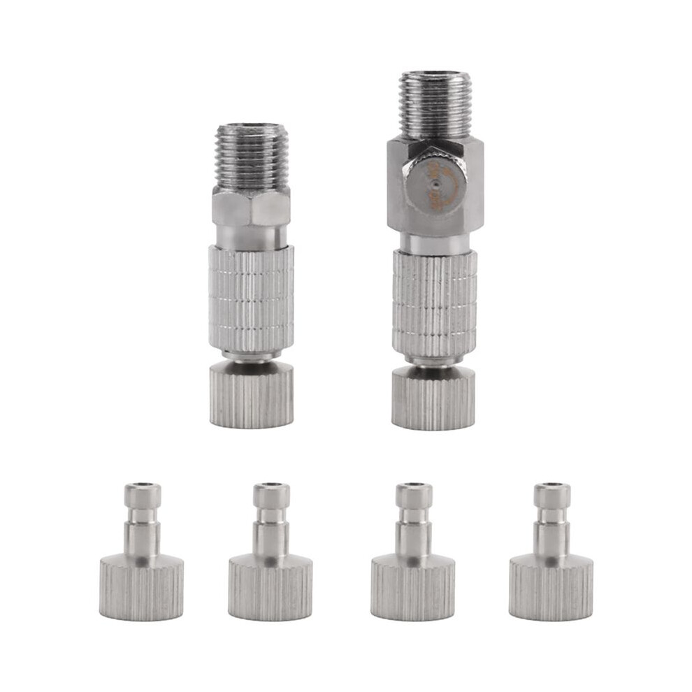8Pieces Airbrush Adapter Set Airbrush Quick Release Coupling Disconnect Adapter Kit For Air Compressor And Airbrush Hose 6031042766726