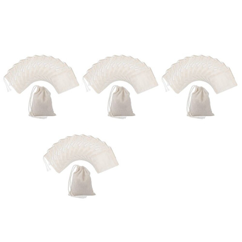 Sacos de AlgodãO com CordãO de 400 Peças, Sacos de Musselina, Sacos de Chá (4 x 3 Polegadas)