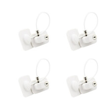 4X Baby Safety Window Restrictors with Safety Lock Cable, No Screws Required to Avoid Damage and Protect the Safety