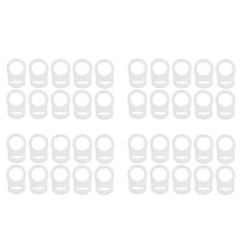 40 Pcs Button Silicone Ring Mam Pacifier Holder Mannequin Clip Adapter Transparent