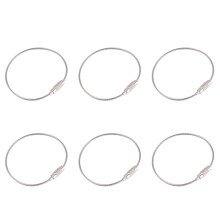 6Pcs In Acciaio Inox Vite di Bloccaggio del Filo Portachiavi Portachiavi Cable Accessori Outdoor