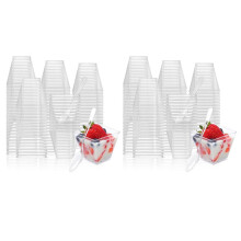 200PCS 2OZ Dessert Cups for Party Small Plastic Dessert Cups Disposable Dessert Cups for Pudding Fruit
