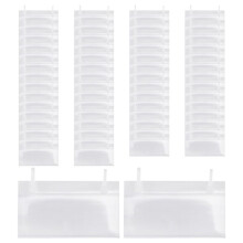 Plastic Label Holders Price Tag Ticket Hanger Clips with Easy Button Design Lock Closure for Basket Market Grocery (60)