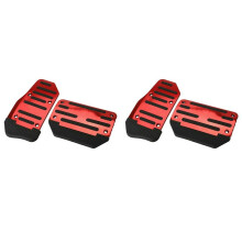 2X Pedale 'Acceleratore Un Gas Rosso Universale E Copertura del Pedale del Freno Antiscivolo per Auto Con Cambio Automatico